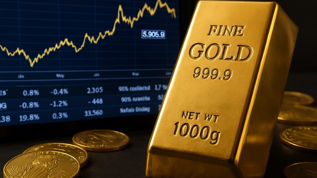 Zlato dál posiluje, investoři hledají bezpečí kvůli Blízkému východu a Trumpovým clům