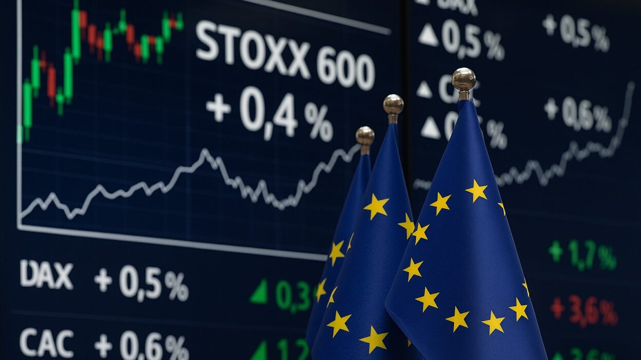 Evropské akcie posilují díky soudnímu verdiktu o Trumpových clech a úspěchům technologických firem