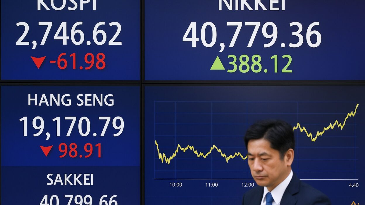 Asijské trhy oslabují před zavedením Trumpových cel, Japonsko těží z růstu technologických akcií