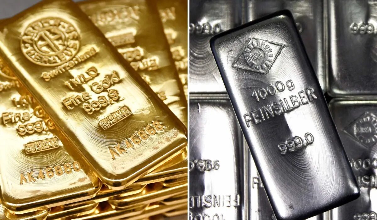 Ceny stříbra prudce klesají, zlato se po rekordech stáhlo níž